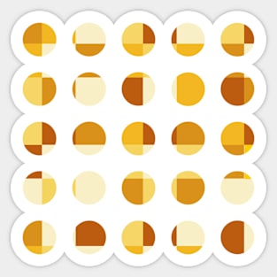 Abstract Geometric Yellow Dots Pattern Sticker